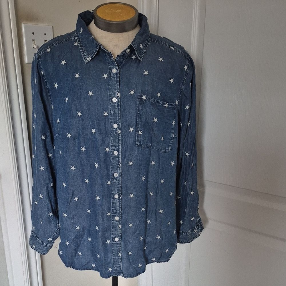 Torrid Lizzie Tencel Blue Wash Denim Shirt